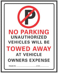 HILLMAN Hillman Fasteners 842196 No Parking Sign 19x15 Inches