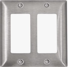 LEVITON Leviton Mfg Co R50-SL262-000 2-gang Stainless Wall Plate