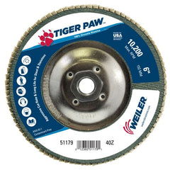 WEILER Weiler 51179 Tiger Paw Flap Disc 6 in 40 Grit