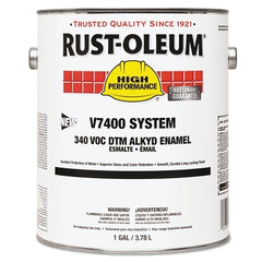 Rust-Oleum 245479 Safety Yellow V7400 High Performance System Alkyd Enamel Paint 1 Gallon Can Pack of 2