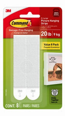3M 3M Company 17217-8ES Picture Hanging Strips 20 Lb Xl 8 Pairs