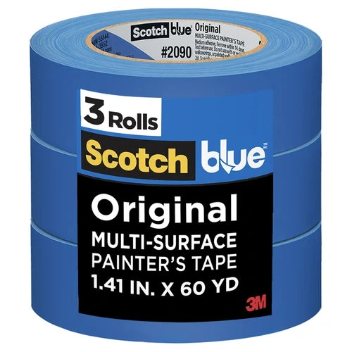 3M 3M 7100195689 ScotchBlue Original Painter's Tape 1.41 in x 60 yd (3 Rolls/Pack)