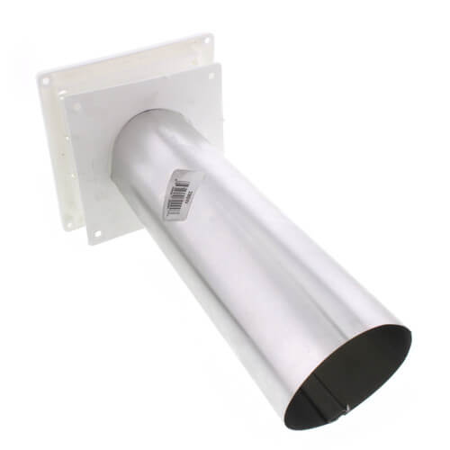 DIVERSITECH DiversiTech 650-036 3 Louvered Dryer Vent Hood, Pipe & Collar, Assembled (White)