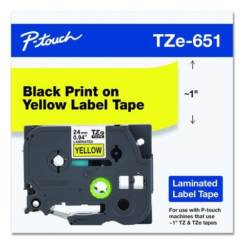 BROTHER Brother BRTTZE651G Genuine P-touch TZe651 laminated label tape 24mm x 8m