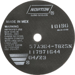 NORTON Norton 66252822973 Cut-off Wheel 6in Aluminum Oxide Type 1