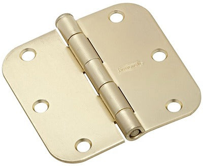 NATIONAL HARDWARE National Mfg N830-334 Satin Brass Door Hinges 3.5 in 3 Pack