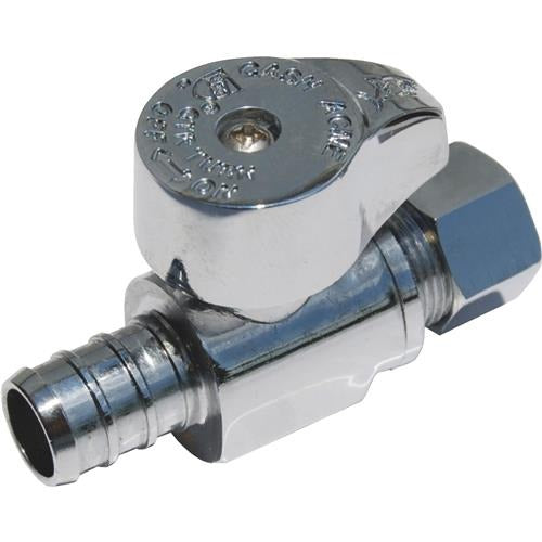 CASH-ACME Cash-Acme 23057LF 1/2 in. PEX barb x 3/8 in. brass straight stop valve (1 Pack)