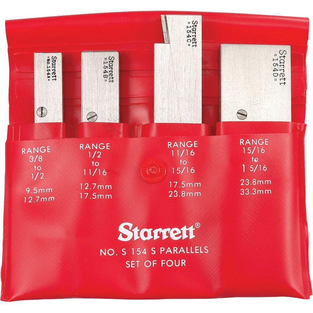 STARRETT Starrett 50584 Adjustable Parallel Set 4 Piece with Case