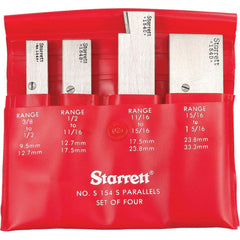 STARRETT Starrett 50584 Adjustable Parallel Set 4 Piece with Case