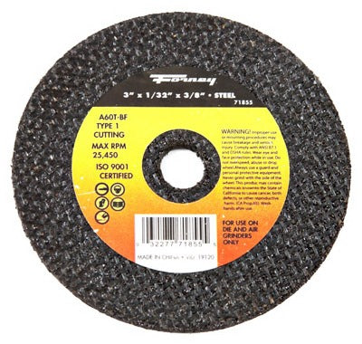 FORNEY Forney Industries Inc 71855 Type 1 Cutting Wheel 3in