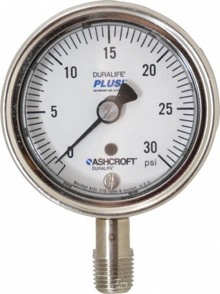 ASHCROFT Ashcroft 94326XLL Pressure Gauge 0-30 Psi 2.5 in Dial