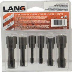 LANG Lang 2586M Tap Set 9/16-18 Unf Carbon Steel 6 Piece