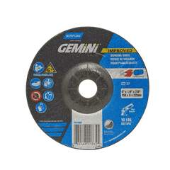 NORTON Norton 66252843598 Gemini Extra Coarse Grit Aluminum Oxide Type 27 Depressed Center Grinding Wheel 5 inches X 1/4 inches X 7/8 inches
