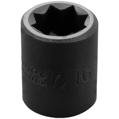 PROTO Proto J7214S Impact Socket 3/8 in Drive 7/16 in 8 Point