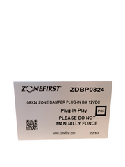 ZONEFIRST Zonefirst ZDBP0824 Plug-In-Play Bottom Mount Zone Damper 12 Vdc (08x24) ZDBM