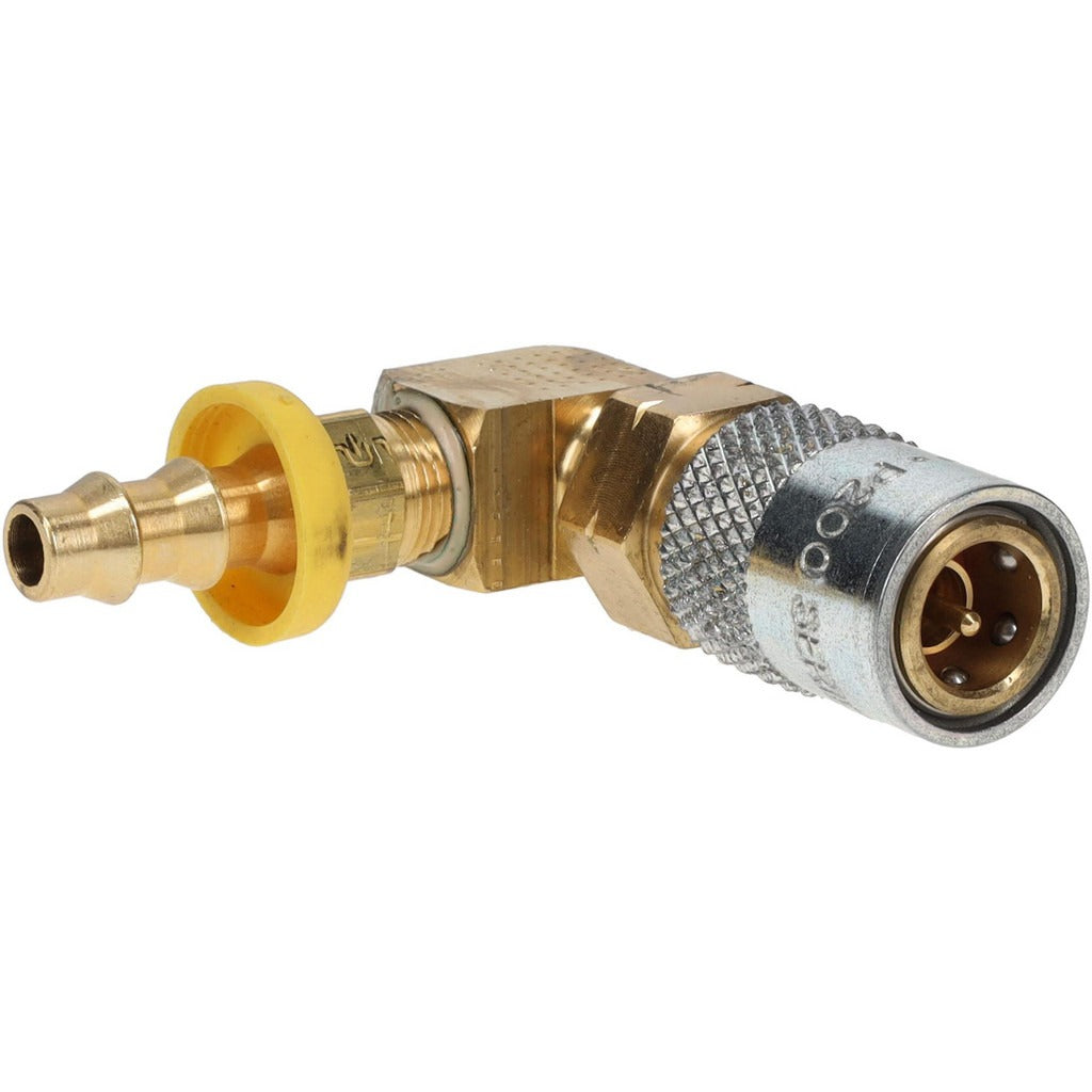 PARKER Parker PC214AV-BP 90 Deg Push-lok Hose Barb Coupler 1/4 in