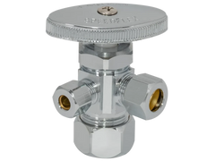 EASTMAN Eastman 04351LF SpeedFlex Multi-Turn Dual-Outlet Stop Valve (3/8 in x 1/4 in x 5/8 in)