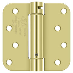 DELTANA Deltana DSH4R53 Spring Hinge 4x4 5/8 Radius Bright Brass