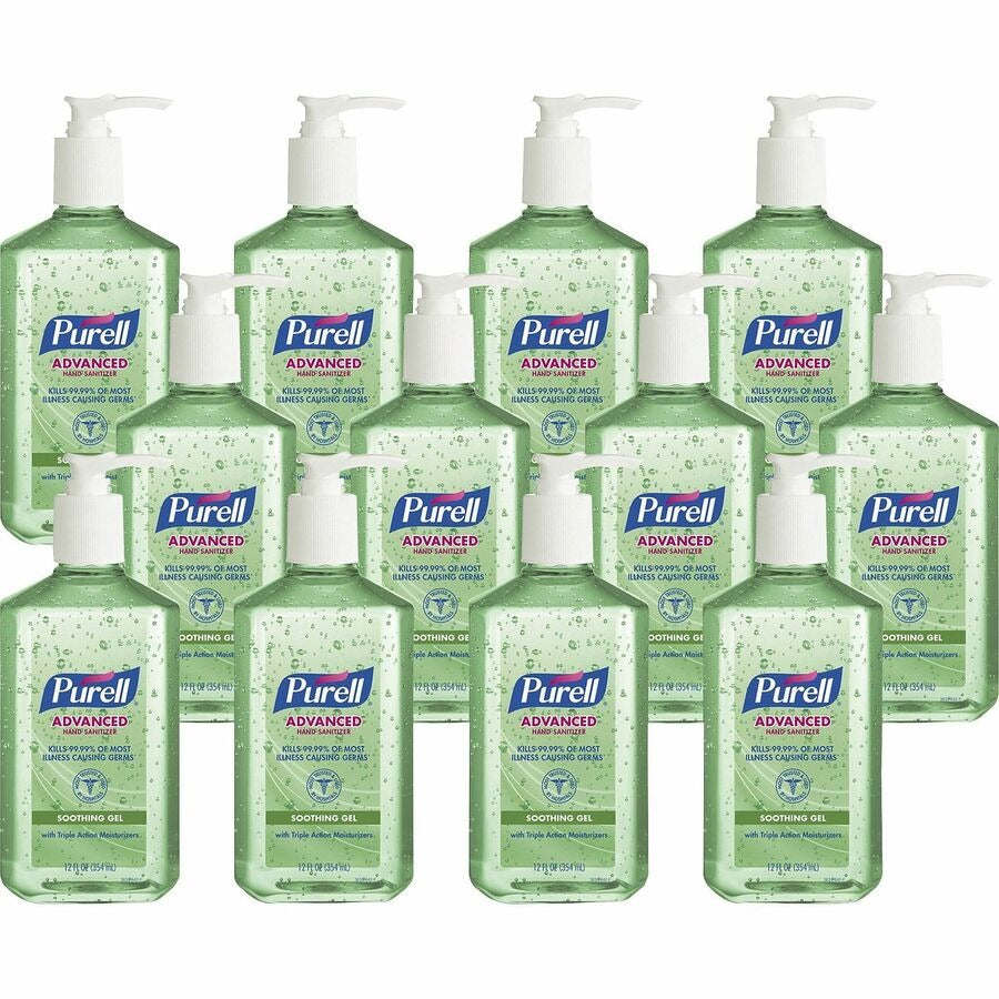 GOJO Gojo GOJ363912CT Purell Hand Sanitizer Gel 12 fl oz Pump Bottle (12/Carton) 363912CT
