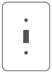 MULBERRY METAL PRODUCTS Mulberry Metal Products 76771 1-Gang Toggle Wallplate Maxi (Box 25)