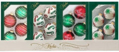 GERSON Gerson CBK211004A Glass Ball Ornament Set 12 Piece
