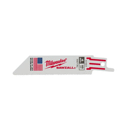 Milwaukee 48-00-5183 Saw Blade Sawzall Bi Metal 18TPI 4 In 5/PK