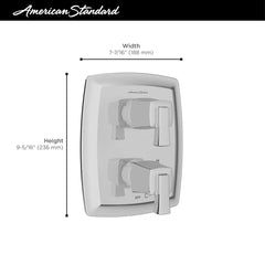 American Standard TU353740.295 Townsend 2-Handle Integrated Shower Diverter Trim Only in Brushed Nickel