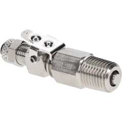 PARKER Parker 398PSS-4-4 Shutoff Pipe Coupler 1/4 in Compression X Mnpt