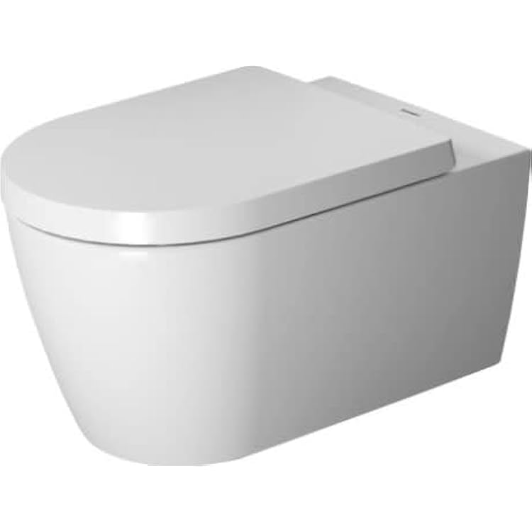 DURAVIT Duravit 25290926921 Me By Starck Elongated Wall-Mounted Toilet Bowl (14.12 x 15.75 x 22.5 inches)