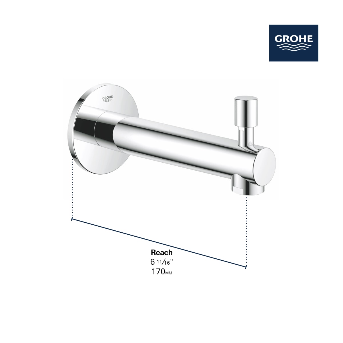 GROHE GROHE 132752431 Concetto Brass Tub Spout in Matte Black