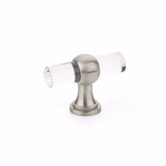 SCHAUB Schaub 411-15 Lumiere Cabinet T Knob Acrylic Satin Nickel