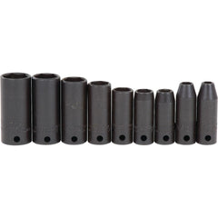 PROTO Proto J72117 Deep Impact Thin Wall Socket Set 9 Pc