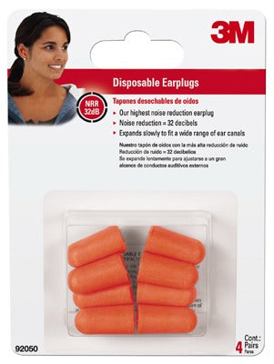 3M 3M 92050H4-C Disposable Foam Earplugs Nrr 32 Db