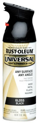 RUST-OLEUM Rust-oleum 245196 Gloss Black Spray Paint 12 Oz