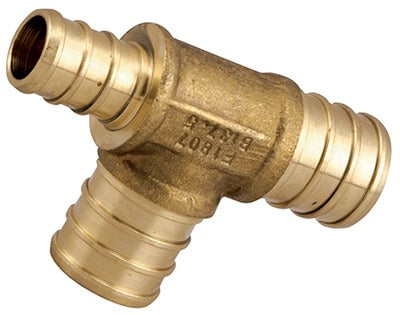 SHARKBITE Sharkbite/cash Acme UC444LFA Brass Barb Pex Tee 3/4x1/2x3/4