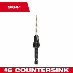 MILWAUKEE Milwaukee 48-13-5000 Countersink Drill Bit 9/64 Inch 6-piece