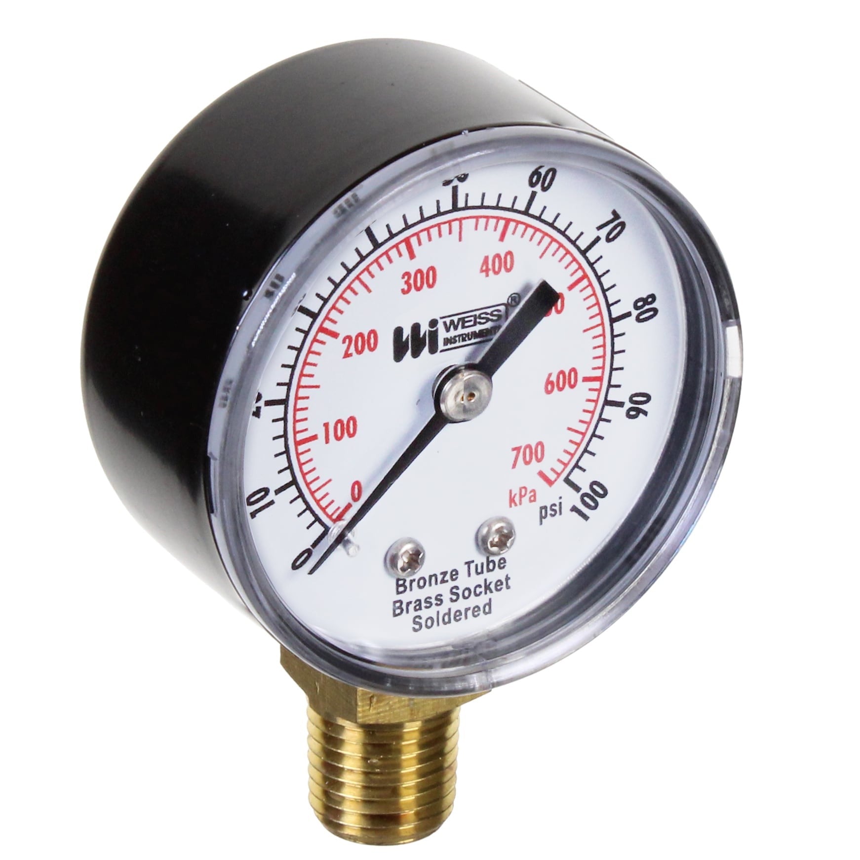 WEISS INSTRUMENTS Weiss WEISS-TL15-030-8L Pressure Gauge 0-30 Psi