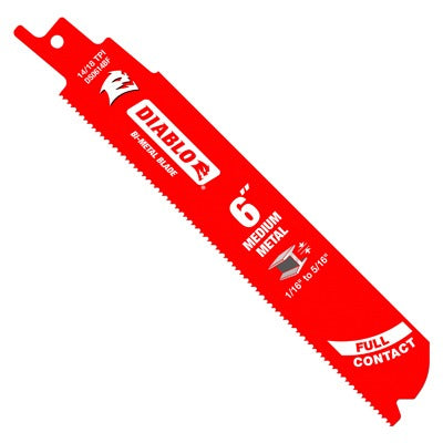 DIABLO Freud DS0614BF25 6 in 4-18 Tpi Metal Reciprocating Blade 25pk