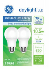 GE G E Lighting 93131944 Led A19 Bulb 10.5W 5000K 2 Pack