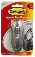 3M 3M Company 17053BN-ES Brushed Nickel Large Hook 4 Pack