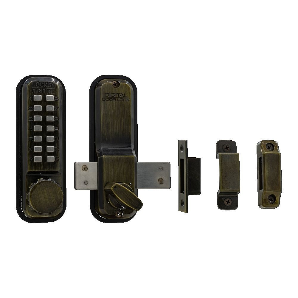 LOCKEY Lockey 2200AB Mechanical Keyless Surface Mount Deadbolt