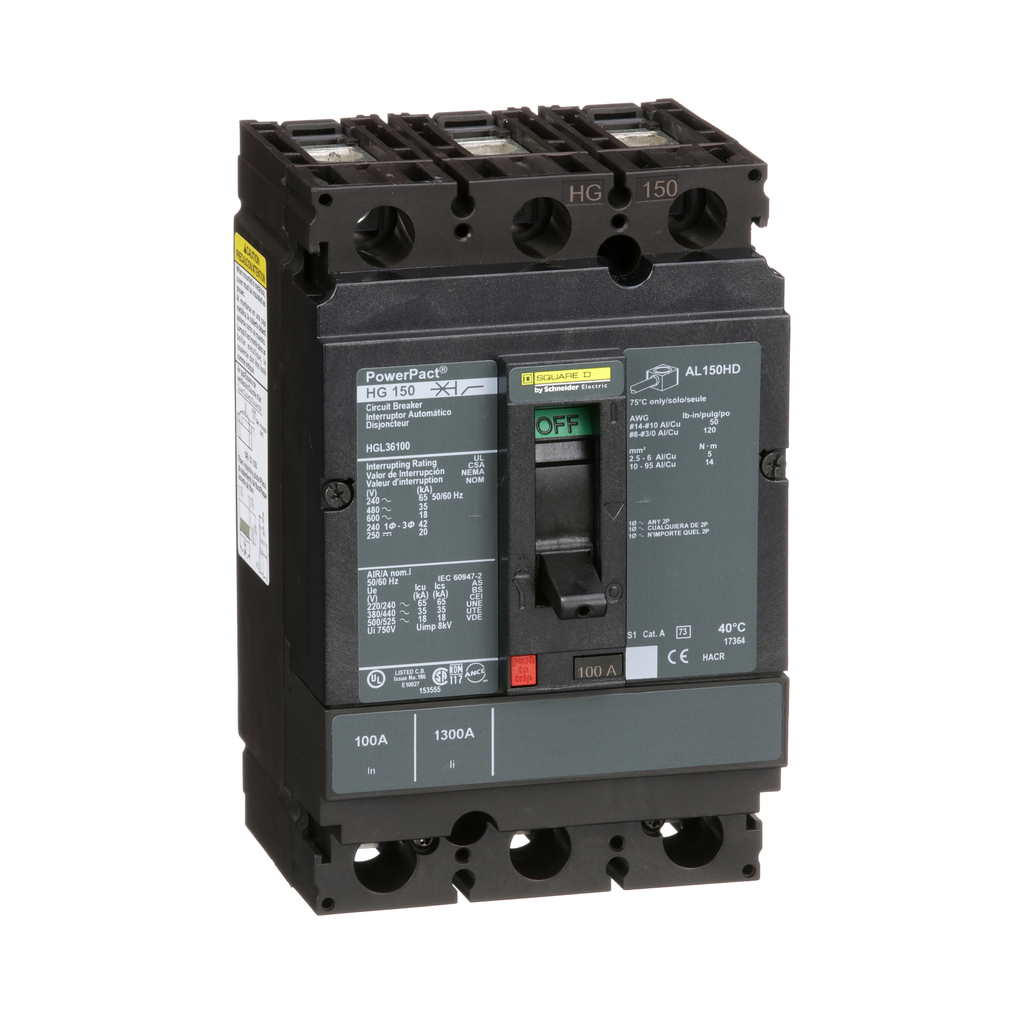 SCHNEIDER ELECTRIC HGL36100 CIRCUIT BREAKERS