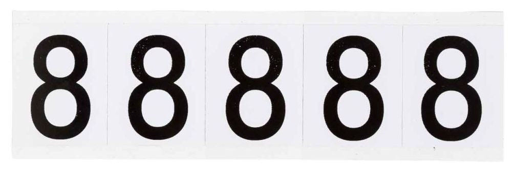 BRADY Brady 9714-8 outdoor number vinyl gloss legend 2.25 in H x 1.813 in W (card of 5)