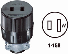 LEVITON Leviton Mfg Co 001-00612-000 Cord Connector 15A 125V