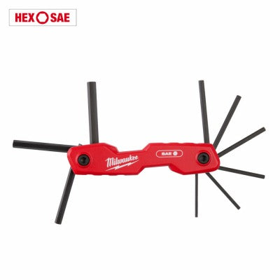 MILWAUKEE Milwaukee 48-22-2181 Sae Folding Hex Key Set 9-piece