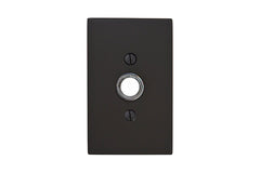 EMTEK Emtek 2463US19 Doorbell Button Rectangular Rose Flat Black