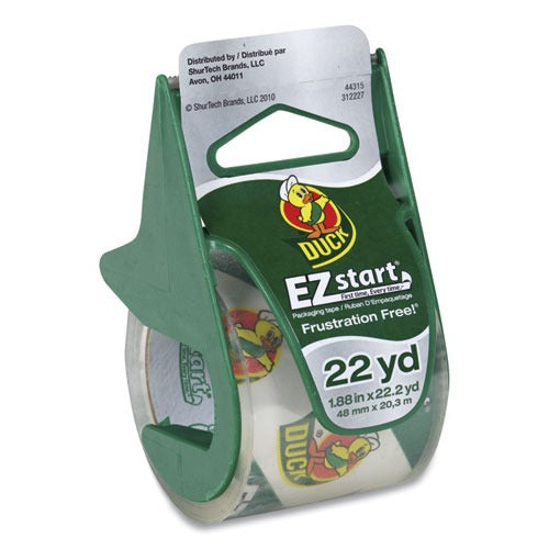 DUCK Duck DUC07307 Ez Start Carton Sealing Tape/Dispenser 1.88-Inch x 22.2 Yds (1.5-Inch Core)