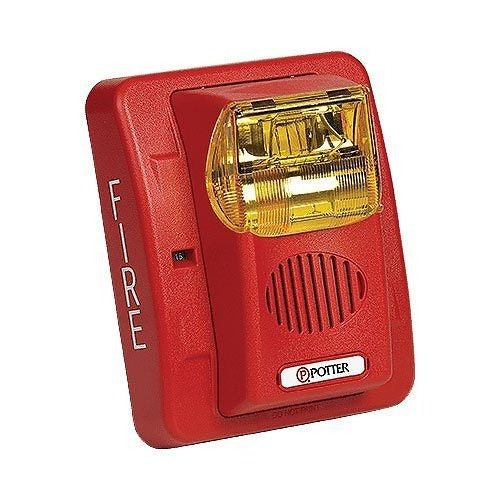 POTTER ELECTRIC SIGNAL Potter Electric Signal cs-24wbw Wall Mount Strobe Blue Lens