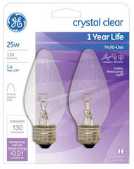 GE G E Lighting 75337 Clear Flame Shape Bulb 25W 2 Pack