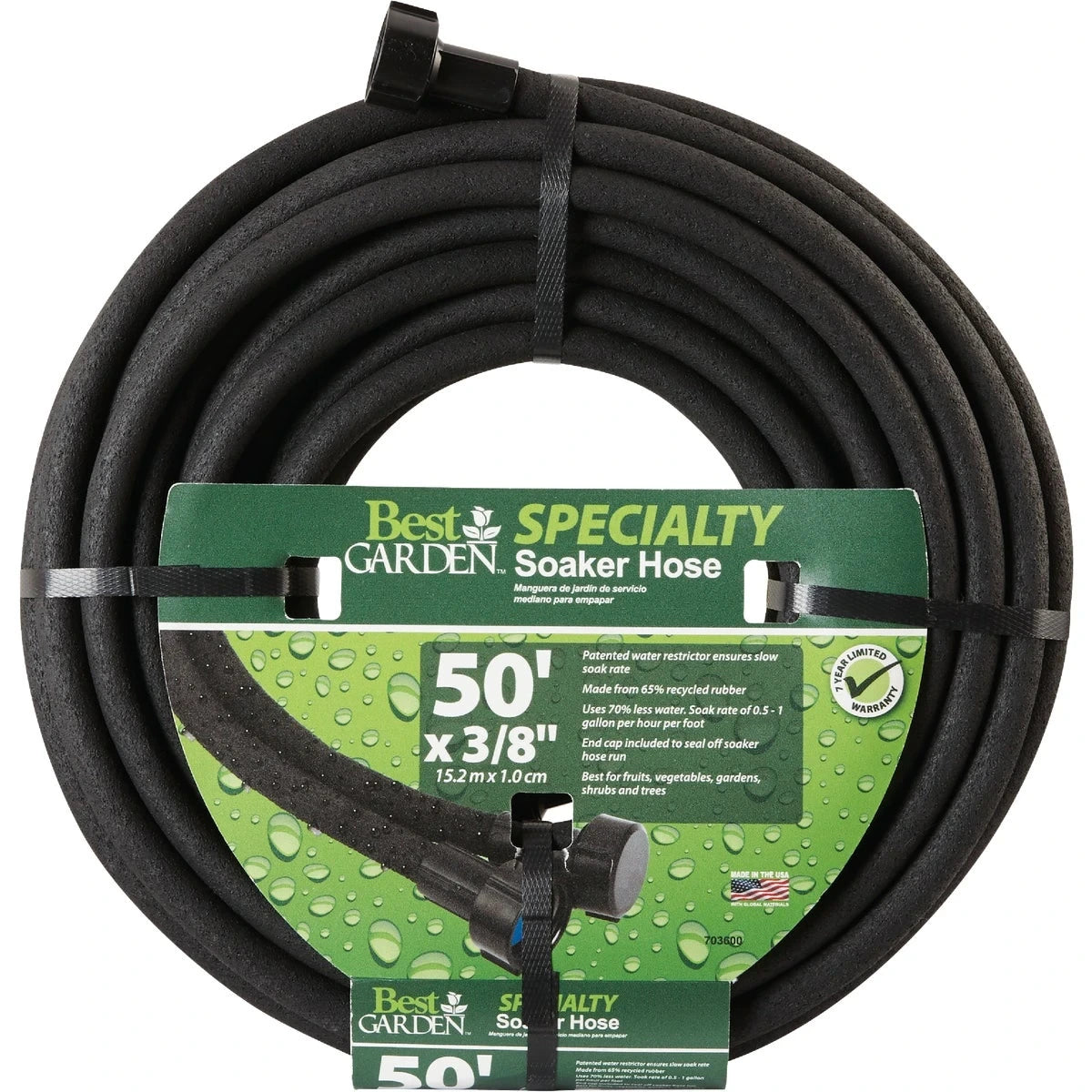 BEST GARDEN Best Garden 703600 Soaker Hose 3/8 in. Dia. x 50 ft